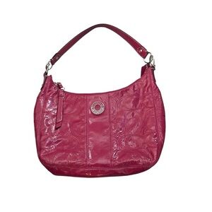 Coach Raspberry Patent Leather Shoulder Bag from Poppy Collection